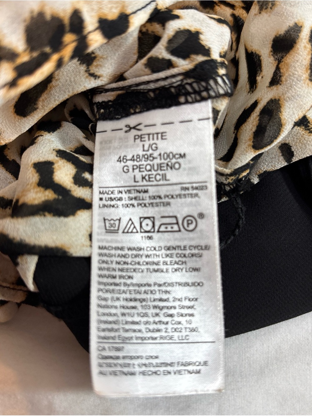 Banana Republic Leopard Print Long Sleeve Tiered Maxi Dress - Beige/Black 1211 - Picture 6 of 11